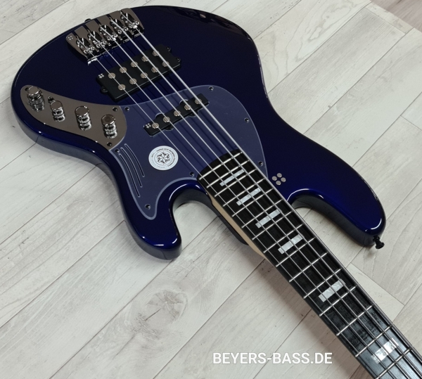Sandberg California Grand Dark Custom TM5 Ebony, San Remo Blue Highgloss